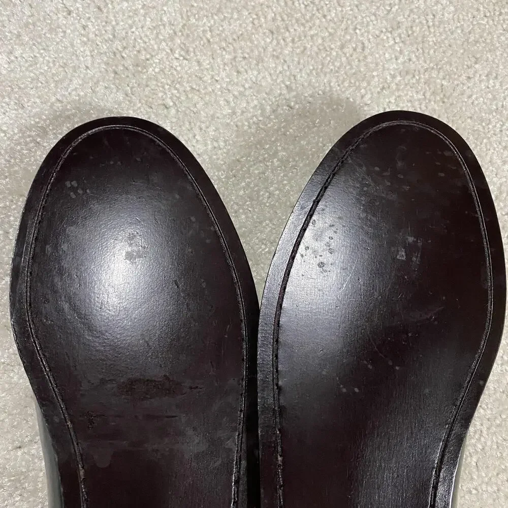 Cole Haan Shoes Mens 11.5 D Black Leather Tassel Loafers Dress Brazil 03506